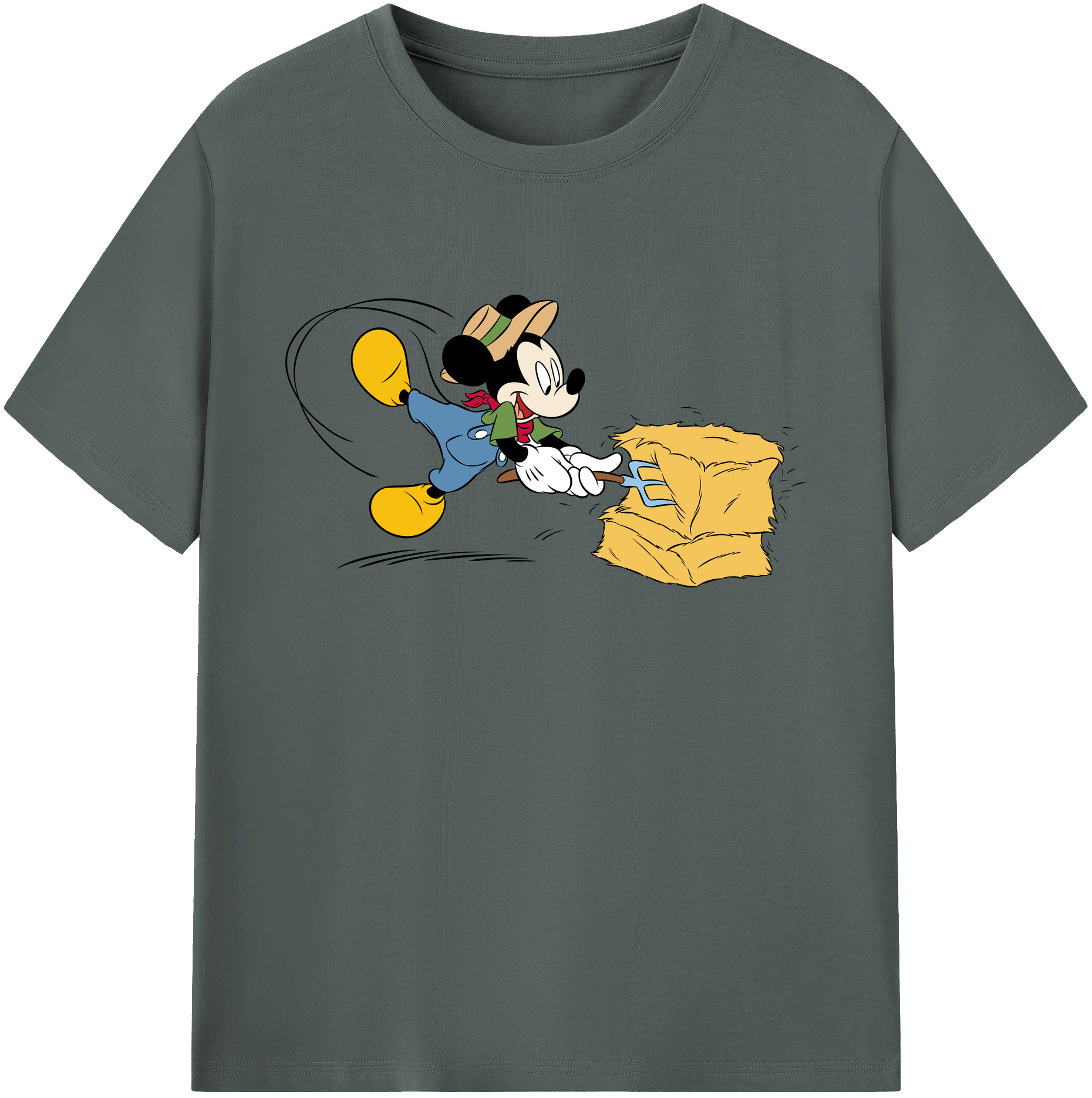 ミッキーマウス Mickey Mouse 綿100％ メンズ半袖Tシャツ｜肌触りやわらか＆通気性